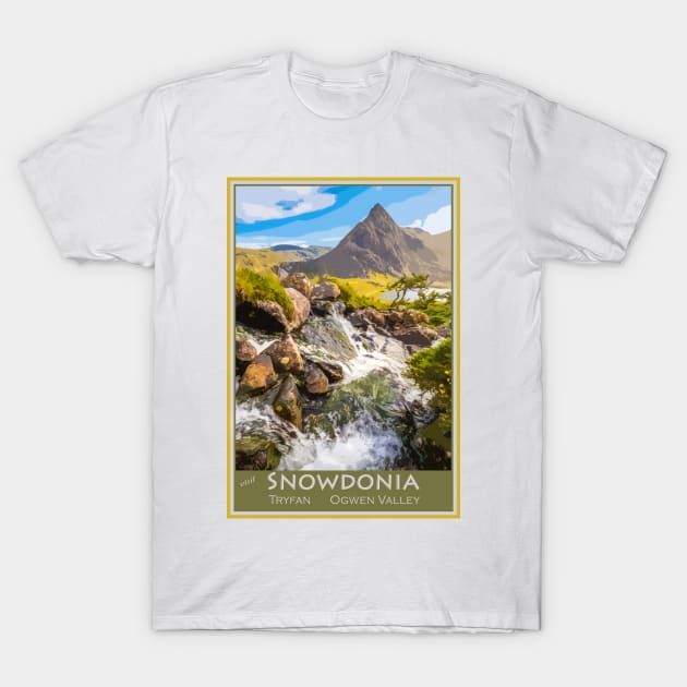 Tryfan, Snowdonia, Wales T-Shirt by geoffshoults